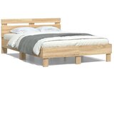  Okvir za krevet s uzglavljem i LED boja hrasta sonome 120x190cm | shoptok.hr
