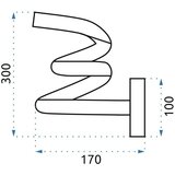 Toolight ZIDNA SVJETILJKA LED SPRING UP APP830-W ZLATNA | shoptok.hr