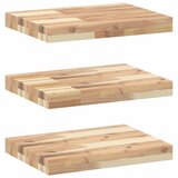 vidaXL Plutajuće police 3 kom 60x30x4 cm Neobrađeno puno drvo akacije - Prirodna 60 x 30 x 4 cm 3 1 | shoptok.hr