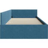 vidaXL Kotna postelja Drugo Modra 90 x 200 cm Samet in sodobno leseno | Shoptok.si