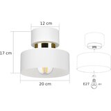  stropna svetiljka ignia 1xE27/60W/230V bela/zlatna | Eponuda.com