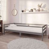vidaXL Dnevni ležaj od masivne borovine sivi 90 x 200 cm | shoptok.hr