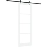 vidaXL klizna vrata s okovom bijela 83x232 cm čvrsta drvena bor | shoptok.hr
