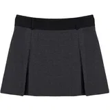 Trendyol Anthracite Mini Double Pleated Shorts Skirt