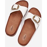 Boto Women's Cork Platform Sandals With Buckle White Vianara | shoptok.hr