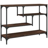 vidaXL Konzolna mizica rjav hrast 100x30x75 cm inženirski les | Shoptok.si