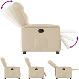  Naslonjač od tkanine krem | shoptok.hr