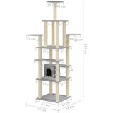 Penjalica za mačke sa stupovima za grebanje svjetlosiva 183 cm | shoptok.hr