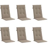  Jastuci za vrtne stolice 6 kom smeđesivi 120x50x3 cm od tkanine | shoptok.hr