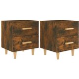  Noćni ormarići 2 kom boja dimljenog hrasta 40 x 35 x 47 5 cm | shoptok.hr