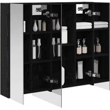  Kupaonski ormar s ogledalom Zidne Crni hrast 80 x 14.5 x 70 cm | shoptok.hr