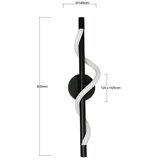  LED zidna svetiljka MELECA LED/12W/230V 3000/4000/6000K crna | Eponuda.com