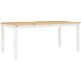 Maison Chic Blagovaonski stol Corona bijeli 180x90x75 cm masivna borovina | shoptok.hr
