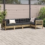  5-dijelni set vrtnih sofa s jastucima od impregnirane borovine | shoptok.hr