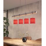 Brilagi LED luster na sajli NUBILA 4xE27/60W/230V siva/crvena | Eponuda.com
