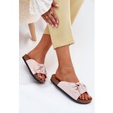 Boto Ladies sandals on cork sole with bow light pink Seressa | shoptok.hr