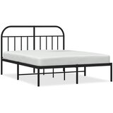  Metalni okvir za krevet s uzglavljem crni 135x190 cm | Eponuda.com