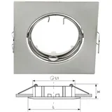 Vgradno ohišje SA-910 - brušen aluminij