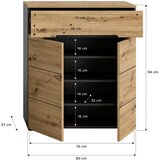MID.YOU Omara Za Čevlje Canu, Temno Siva, Barva Hrasta | Shoptok.si