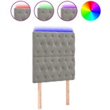 Maison Chic LED Posteljno vzglavje - Vzglavna omarica - Nočna omarica svetlo sivo 80x7x118/128 cm žamet, (21708866) Cene