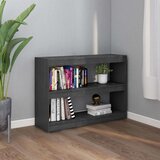 vidaXL Ormarić za knjige / sobna pregrada sivi 100x30x71,5 cm borovina | shoptok.hr