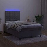  Box spring s madracem LED tamnosivi 120 x 200 cm baršun | shoptok.hr
