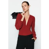 Trendyol Bodysuit - Burgundy - Slim fit Cene