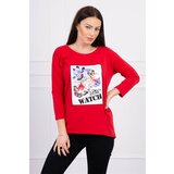 Kesi Blouse with 3D Watch red graphics | Shoptok.si