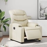 vidaXL električni naslanjač krem umetno usnje | Shoptok.si