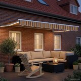 Ručna zlačivna tenda s LED diodama 2,5 x 2 m | shoptok.hr