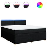 vidaXL Box spring postelja z vzmetnico črna 180x200 cm blago, (21305116) | Shoptok.si