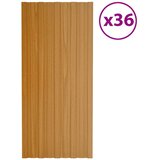 Krovni panel 36 pcs Prirodna 100 x 45 cm Pocinčani čelik - Svijetlo drvo 100 x 45 cm 36 | shoptok.hr