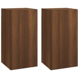 Furnova TV omarica 2 kosa rjavi hrast 30,5x30x60 cm inženirski les, (21924207) | Shoptok.si