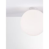 Nova Luce Bijela staklena stropna svjetiljka Nevoso &amp;ndash; Slike
