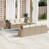 vidaXL 8-dijelni set vrtnih sofa od poliratana s jastucima bež | shoptok.hr
