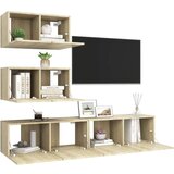  Komplet TV omaric 4-delni sonoma hrast iverna plošča, (20732403) | Shoptok.si