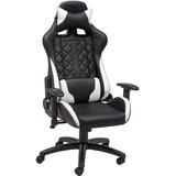 XORA GAMING STOL kovina, umetna masa, tekstil črna, bela Cene
