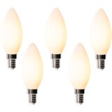 LUEDD Komplet 5 E14 zatemnitvenih LED žarnic B35 Opal 4W 400 lm 2200K u