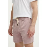 Picture Kratke hlače iz rebrastega žameta Dalvik roza barva, MSH088