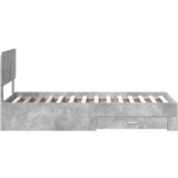  Okvir za krevet s uzglavljem Betonski sivi 90 x 190 cm | shoptok.hr