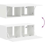  Set TV komoda Zidne 3 pcs Bijelo Konstruirano drvo | shoptok.hr