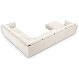 Mazzini Sofas Bež žametna kotna sedežna garnitura v obliki črke "U" (levi kot) Vanda – | Shoptok.si