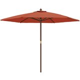  Vrtni suncobran s drvenim stupom terakota 299 x 240 cm | Eponuda.com
