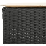  7-dijelni vrtni barski set od poliratana s jastucima crni Crna 110 x 70 x 110 cm | shoptok.hr