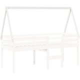 Krov za dječji krevet bijeli 209x95,5x88 cm masivna borovina | Eponuda.com