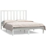  Okvir za krevet od masivne borovine bijeli 140 x 190 cm | shoptok.hr