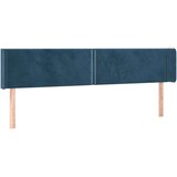  Posteljno vzglavje temno modro 183x16x78/88 cm žamet, (20951604) | Shoptok.si