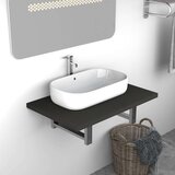 vidaXL Kopalniško pohištvo sive barve 60x40x16,3 cm | Shoptok.si