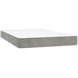 Box spring krevet s madracem svjetlosivi 120x200 cm baršunasti | shoptok.hr