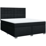 vidaXL Box spring postelja z vzmetnico črna 180x200 cm blago | Shoptok.si